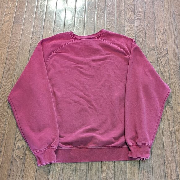 Y2K Grey Tag Nike Mini Swoosh Maroon Crewneck - Size XL - Picture 3 of 3